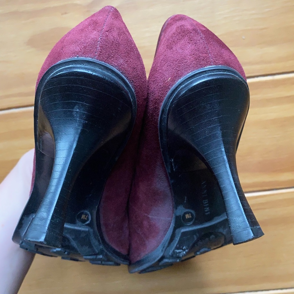Gianni Bini heels, Penny loafer style, 3” heels, maroon, size 7 - Picture 15 of 16